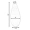 Contemporary Bamboo Floor Flower Vase Tear Drop Design for Dining, Living Room, Entryway Decoration Fill It with Dried Branches or Flowers, Green